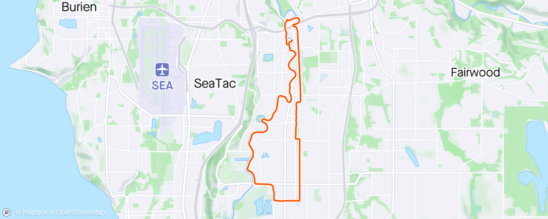 Map of the activity, Thursday jogging, the Nice White Parents edition