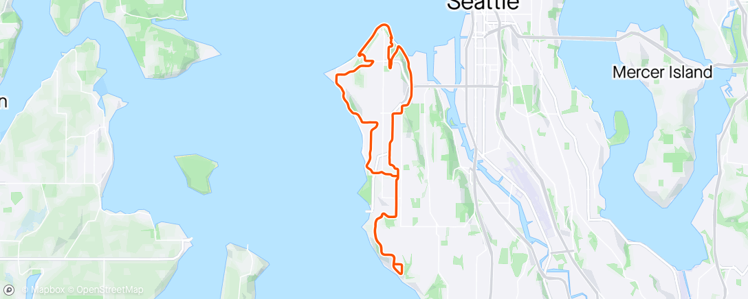 Mapa da atividade, West Seattle Hills
