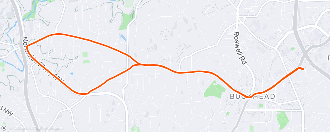 Map of the activity, Morning Run