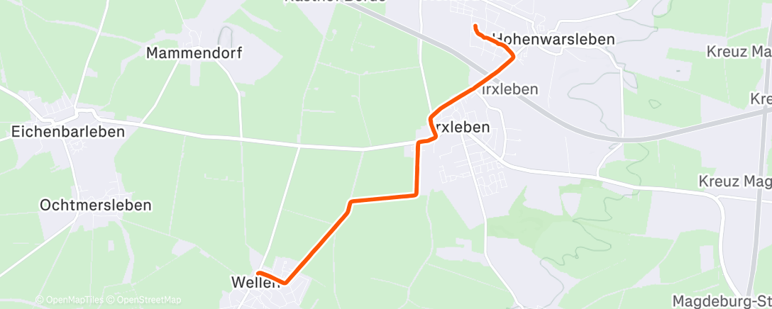 Map of the activity, Morning Run