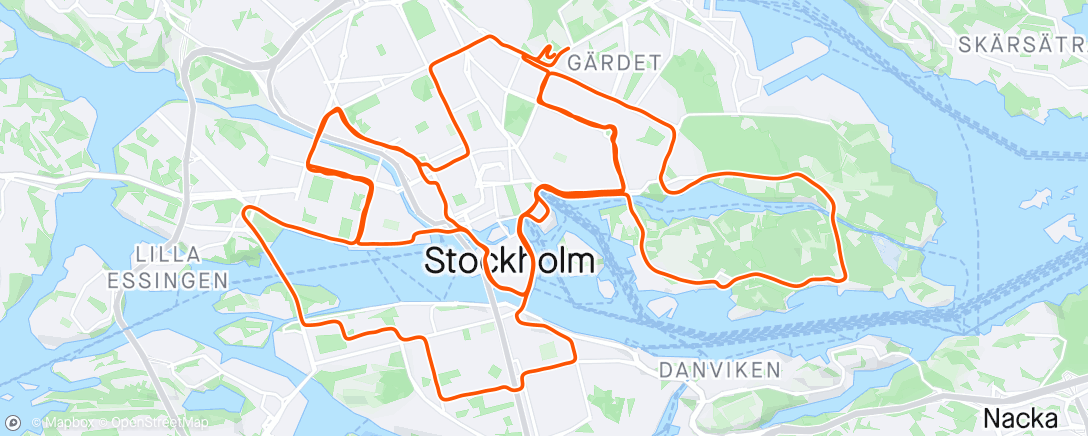 Mapa da atividade, Sthlm Maraton ☀️