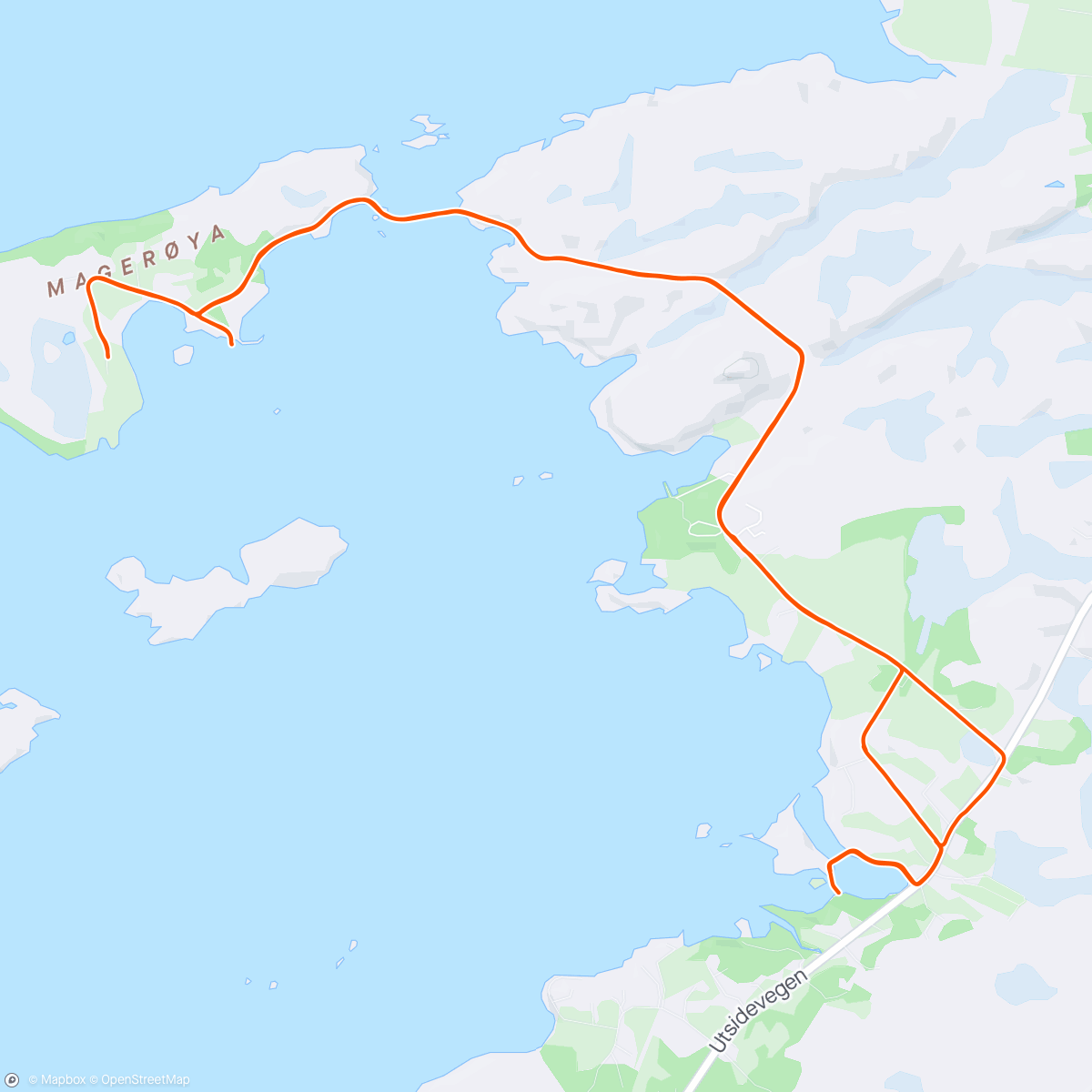 Map of the activity, Naar het einde van het eiland Magerøja