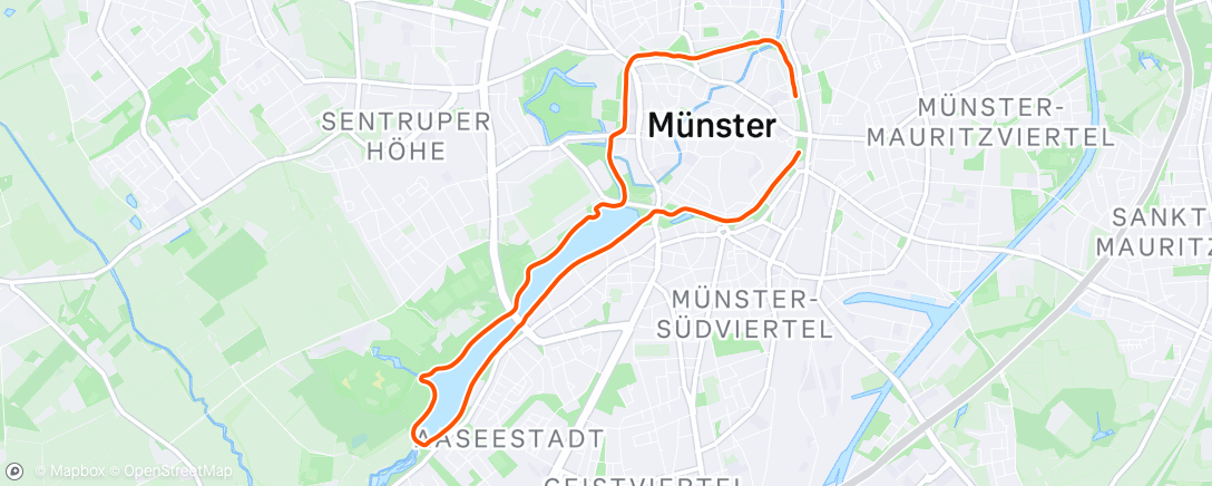 Map of the activity, Lauf am Morgen