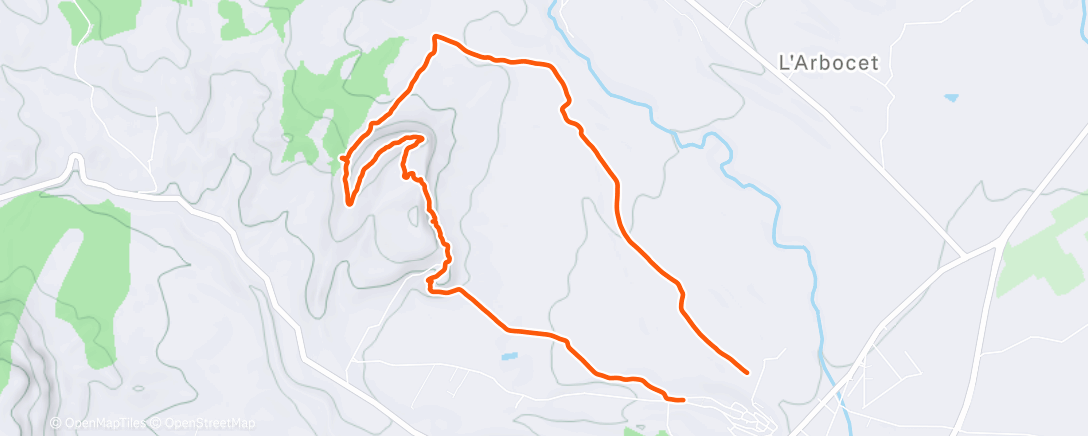 Карта физической активности (Carrera de montaña matutina)