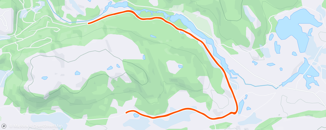Map of the activity, Av med skøyteski og på med pulk 😛