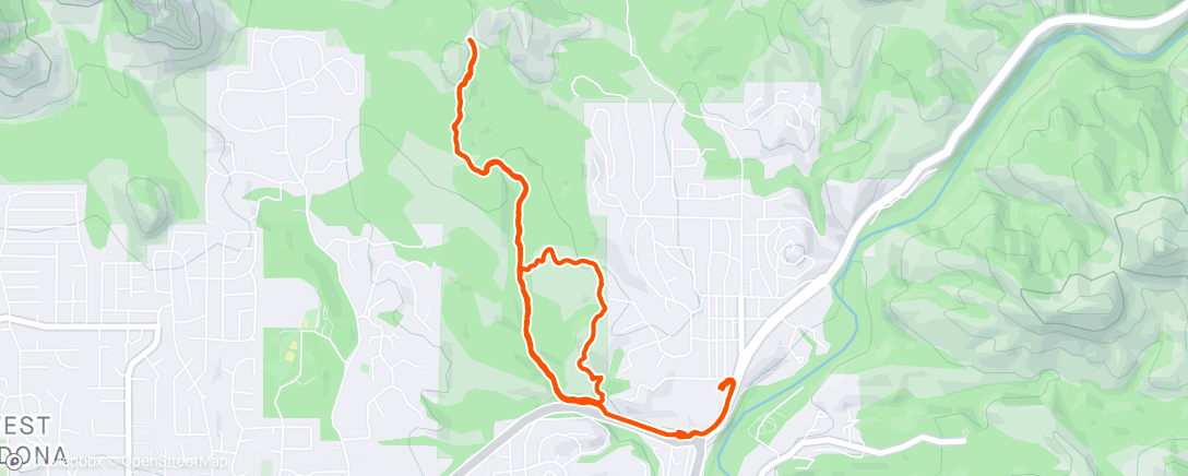 Map of the activity, Sedona - Soldier Wash
