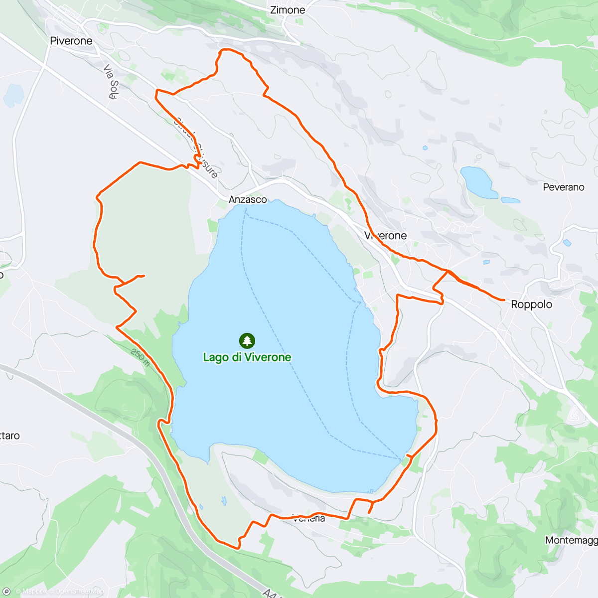 Map of the activity, Girolago 🌅🌤️🌦️🪹🪵🌾🌼🥀🚶