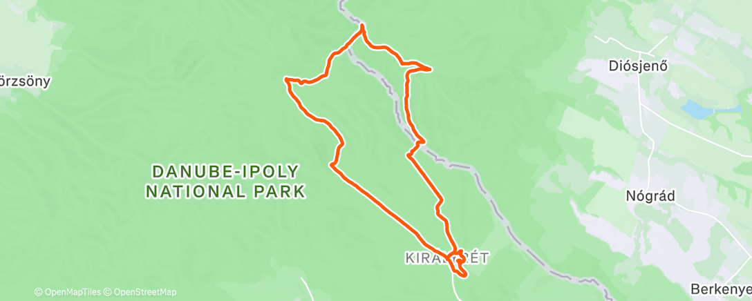 Map of the activity, Morning Hike
