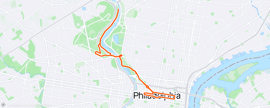 Map of the activity, Philadelphia Love Run!