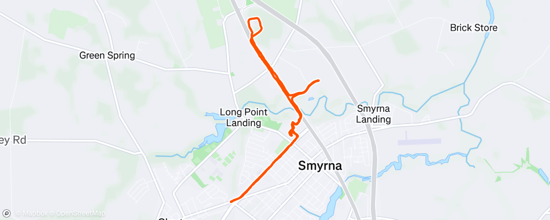 Map of the activity, Morning Run