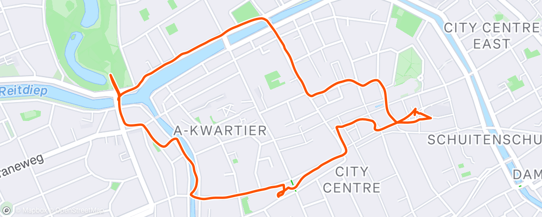 Map of the activity, Avondwandeling