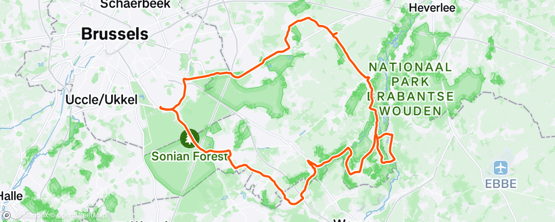 Map of the activity, Morning Ride