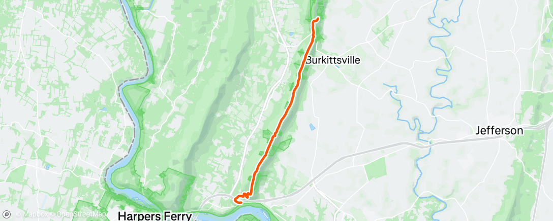 Map of the activity, Evening Hike
