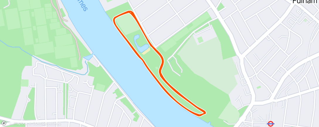 Карта физической активности (Fulham Park run)