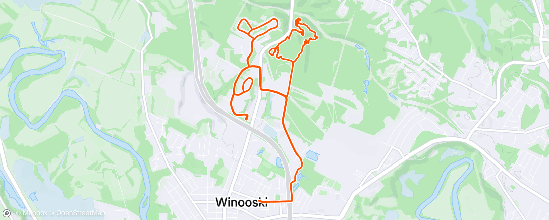 Map of the activity, Evening Ride