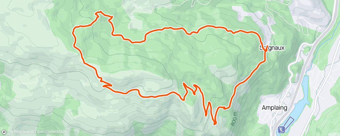 Map of the activity, Roc du Traucadou