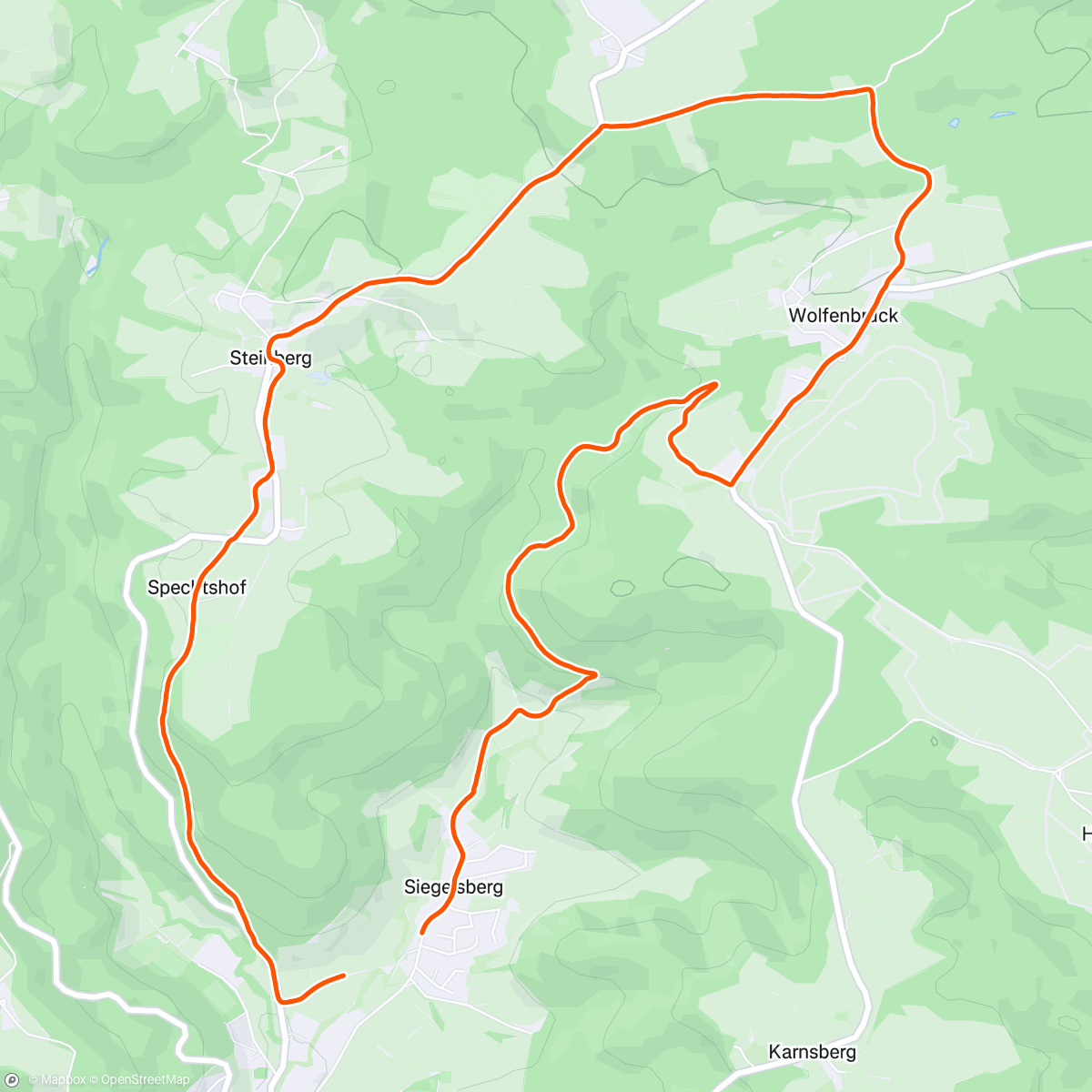 Map of the activity, Abendlauf