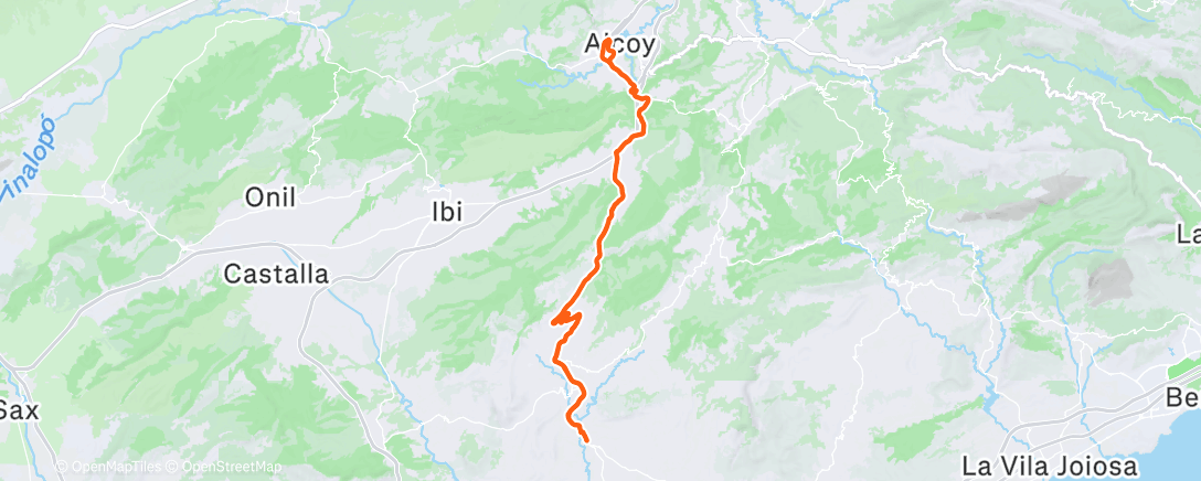 Map of the activity, Lunch Ride