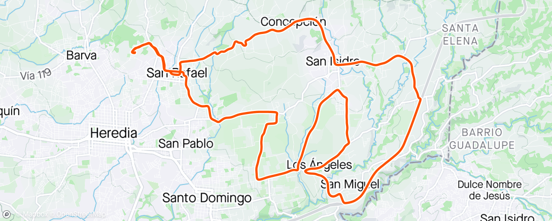 Map of the activity, Concepción-San Isidro-Los Ángeles!