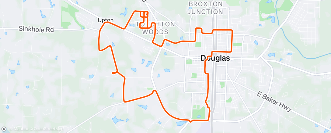 Map of the activity, Sunday afternoon between the rains