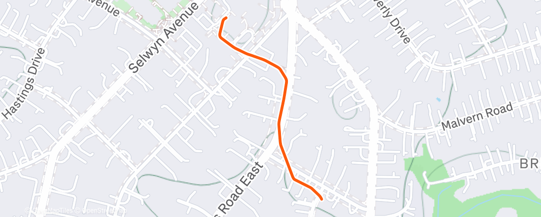 Map of the activity, Morning Walk