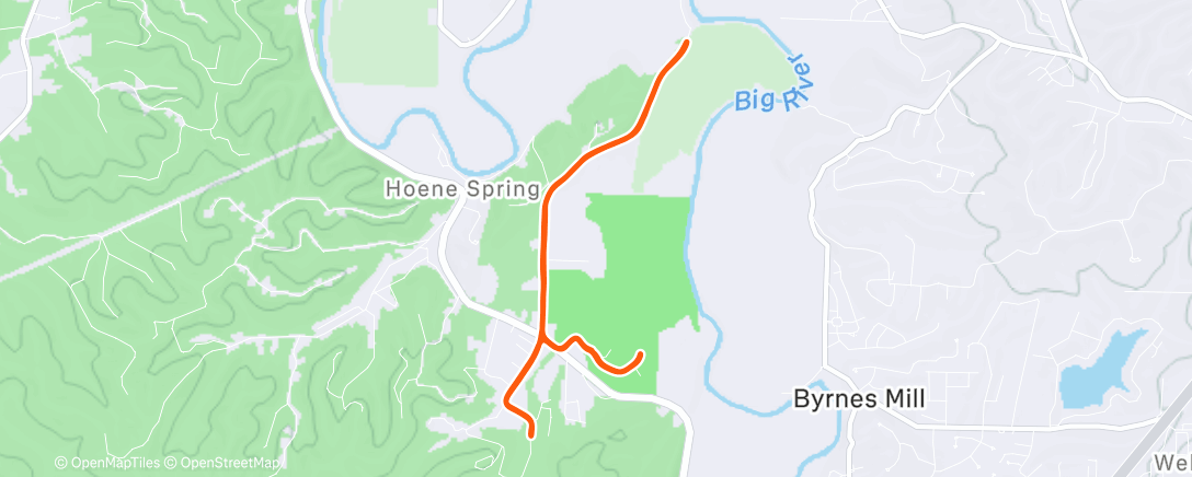 Map of the activity, Morning Run