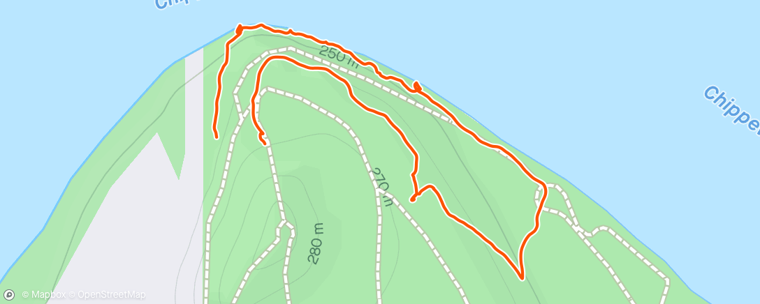 Map of the activity, Mount Simon, eau claire, wi