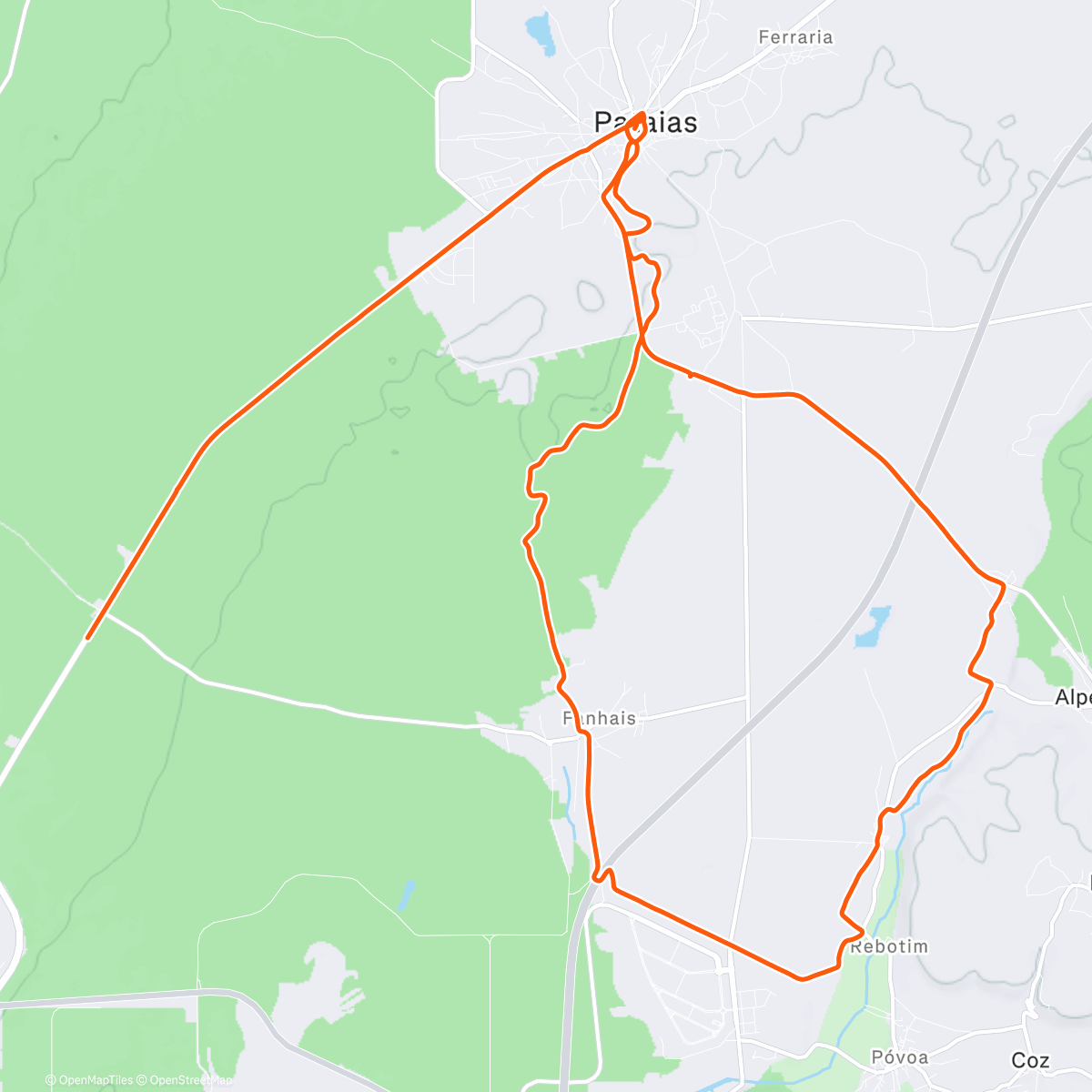 Map of the activity, Morning Gravel Ride
