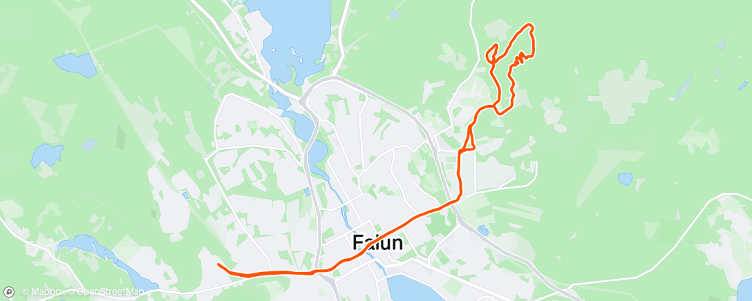 Map of the activity, Falu CK-träning blåa drakar