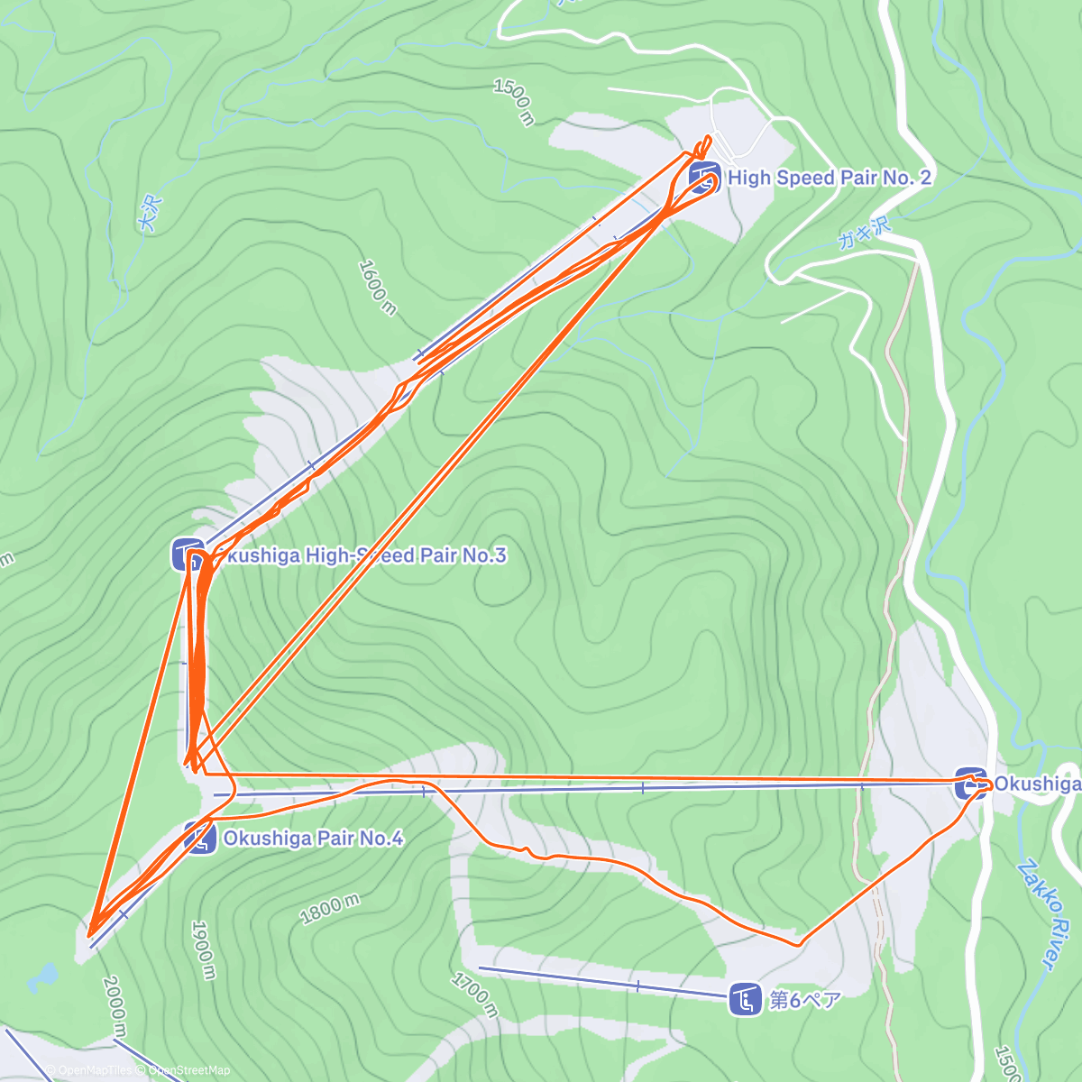 Map of the activity, ランチタイム アルペンスキー