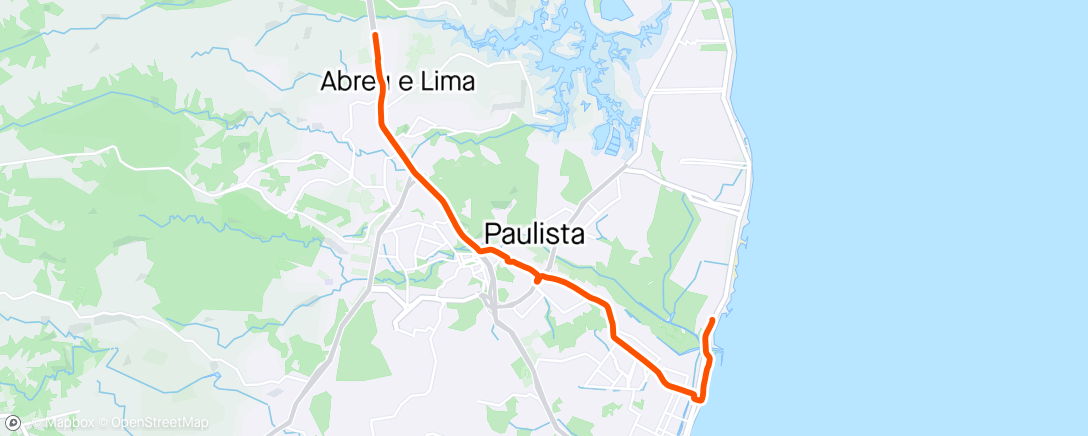 Map of the activity, Abreu e Lima» JANGA