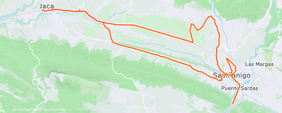 Map of the activity, Jaca con Grupeta
