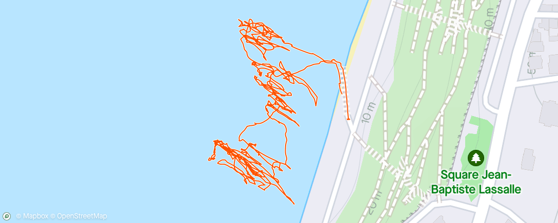Map of the activity, Lunch Surfing