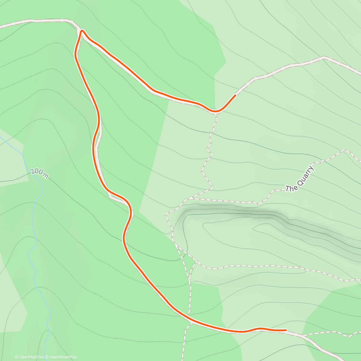 Map of the activity, Cavey rainy short loop