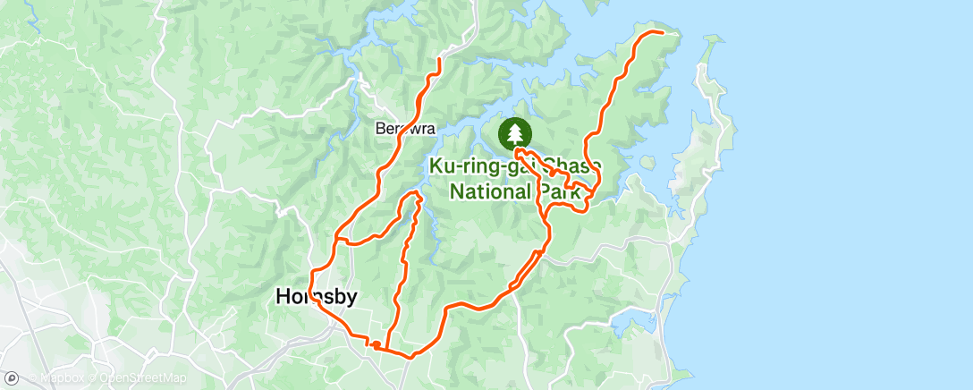 Mapa de la actividad (Cycling)