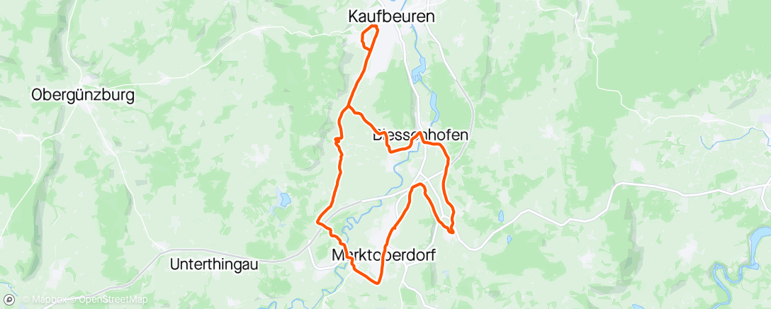 Mapa de la actividad, E-Bike-Fahrt am Morgen
