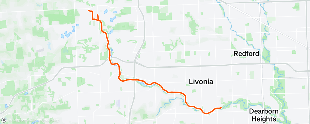 Map of the activity, Lunch Ride