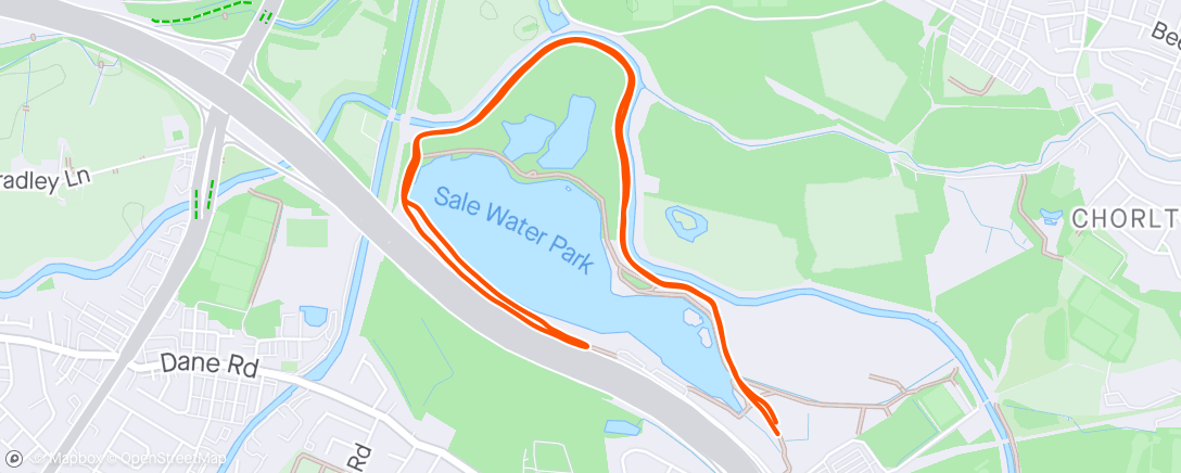 Map of the activity, Sale Water (trail!) parkrun