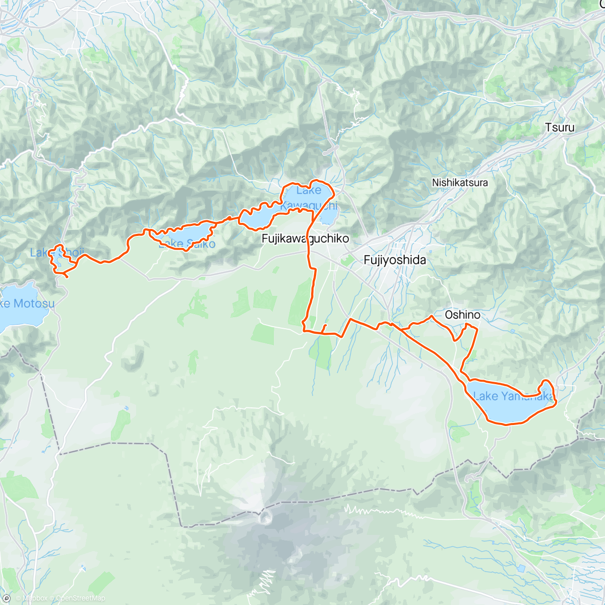 Map of the activity, 富士五湖ウルトラマラソン