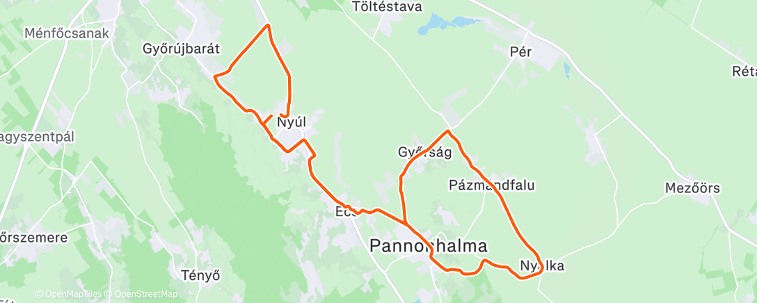 Карта физической активности (Lunch Ride)