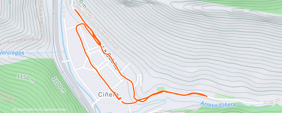 Map of the activity, Carrera de tarde