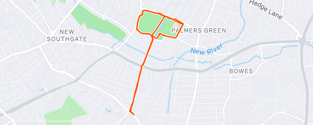 Map of the activity, Haringey Running