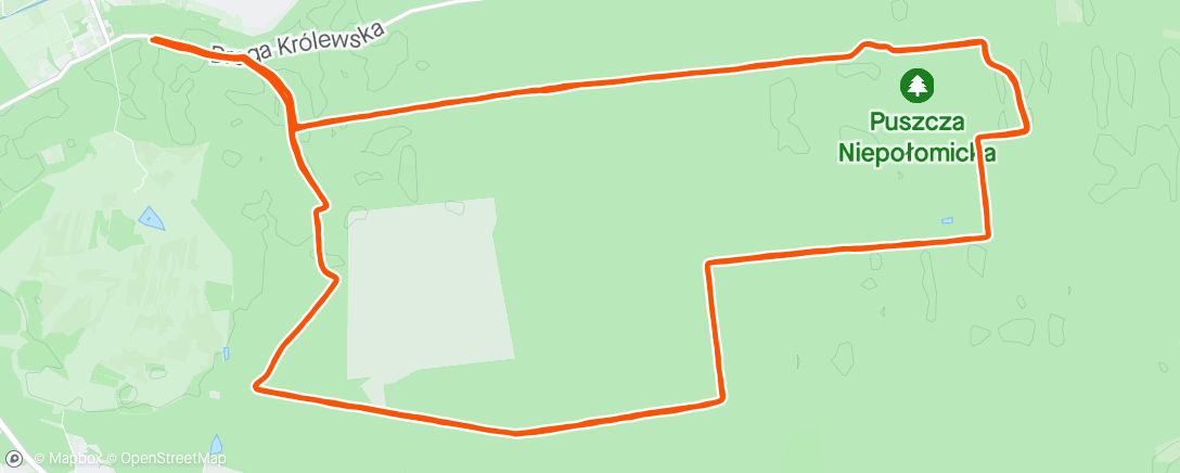 Karte der Aktivität „3 miejsce Gravel w Puszczy 40 km”