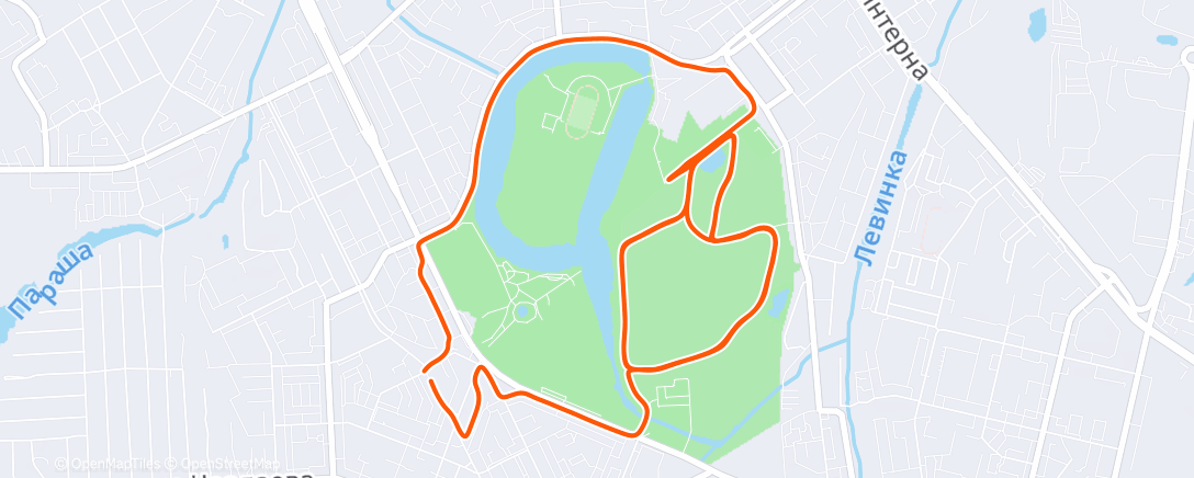 Map of the activity, Morning Run