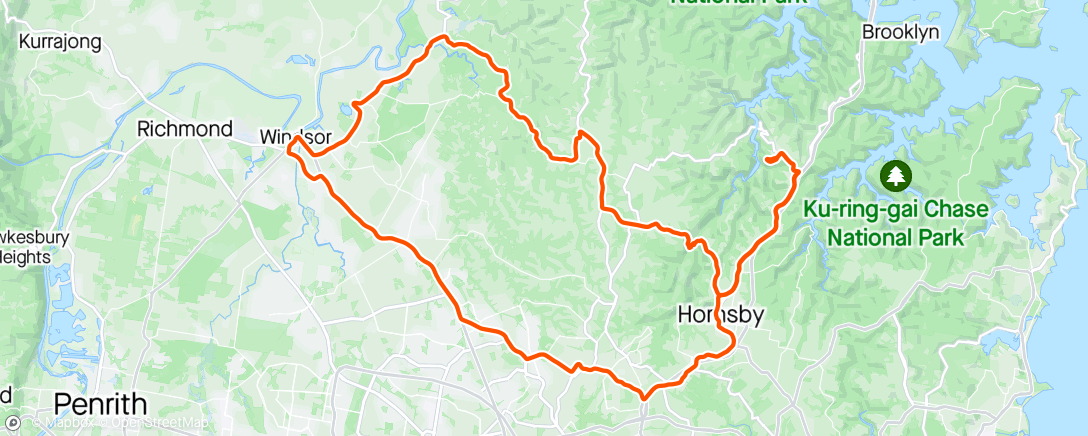 Map of the activity, GFB TR#2 - Social Bunch Foggy Edition. Great bunch & happy to get a 100km+ ride under the belt again. 💯👍