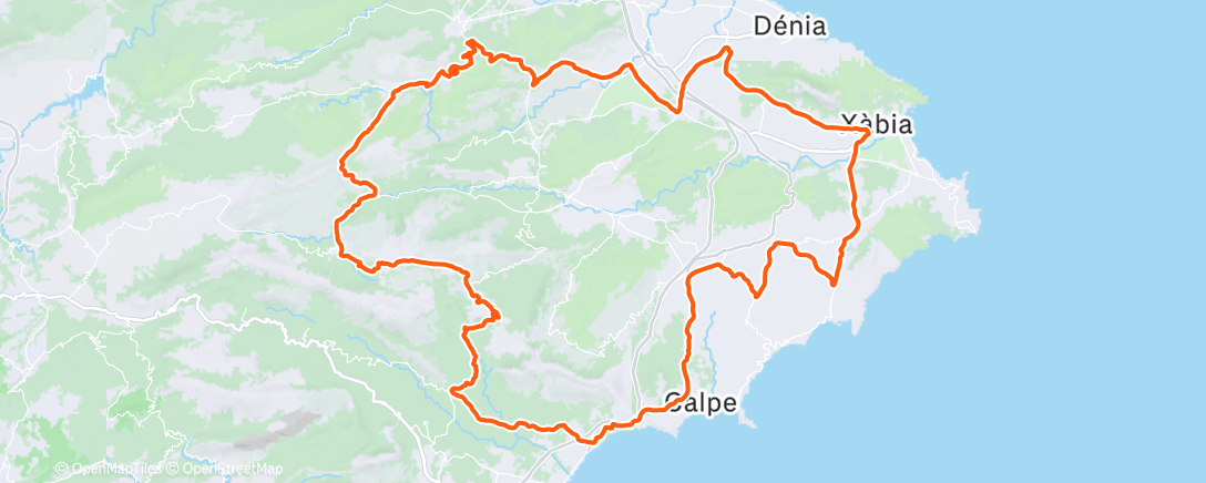 Map of the activity, Cyclisme