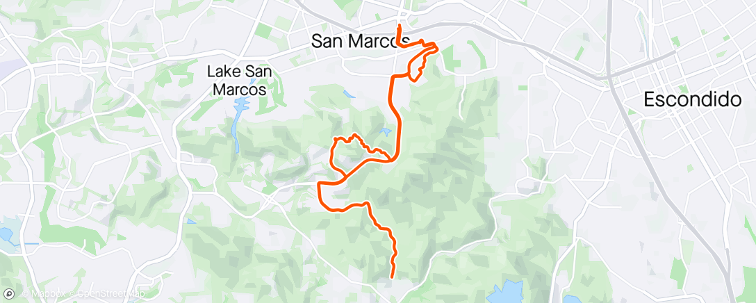 Map of the activity, Shake Out Ride