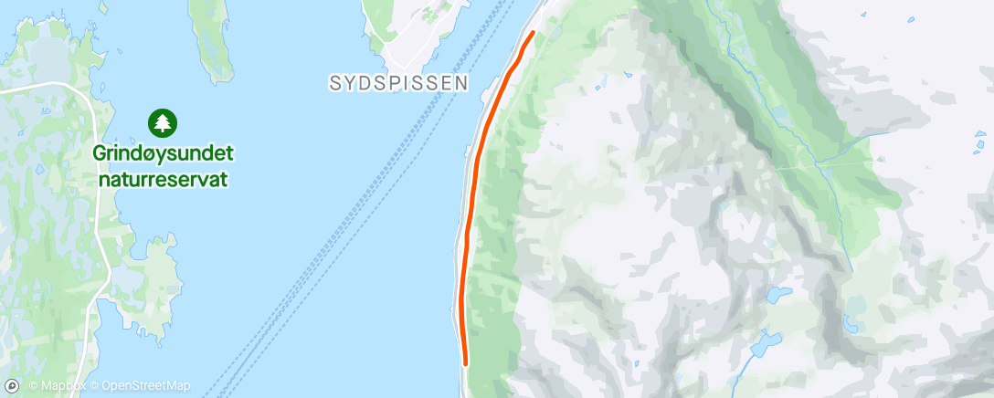 Map of the activity, TK løp 2: Reinen
