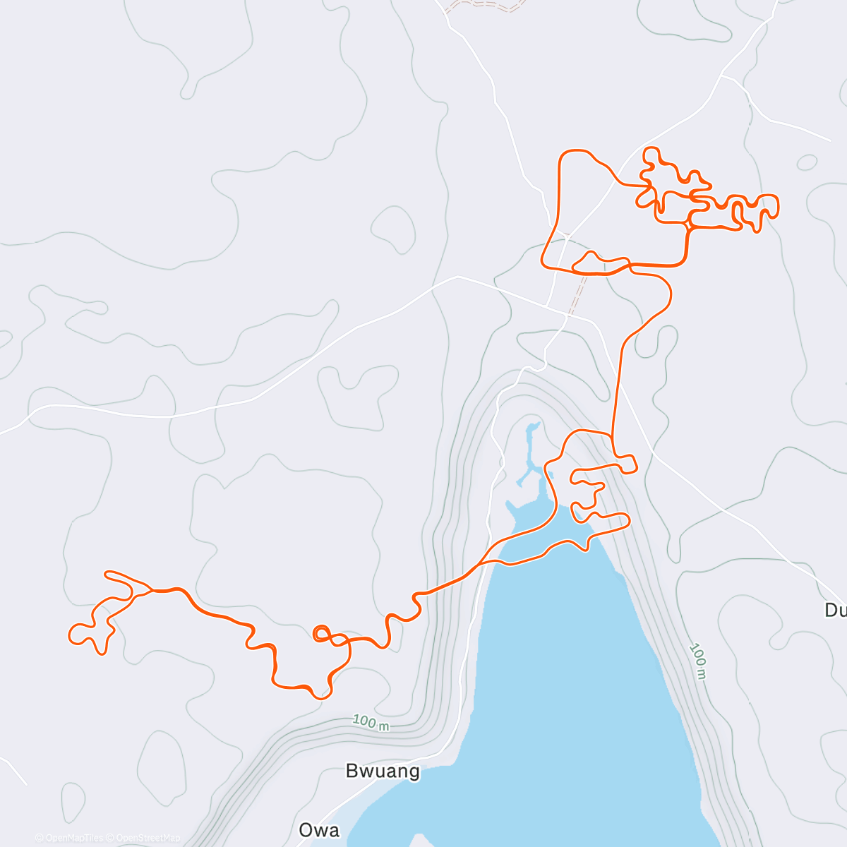 Карта физической активности (Zwift - Electric Break in Makuri Islands)