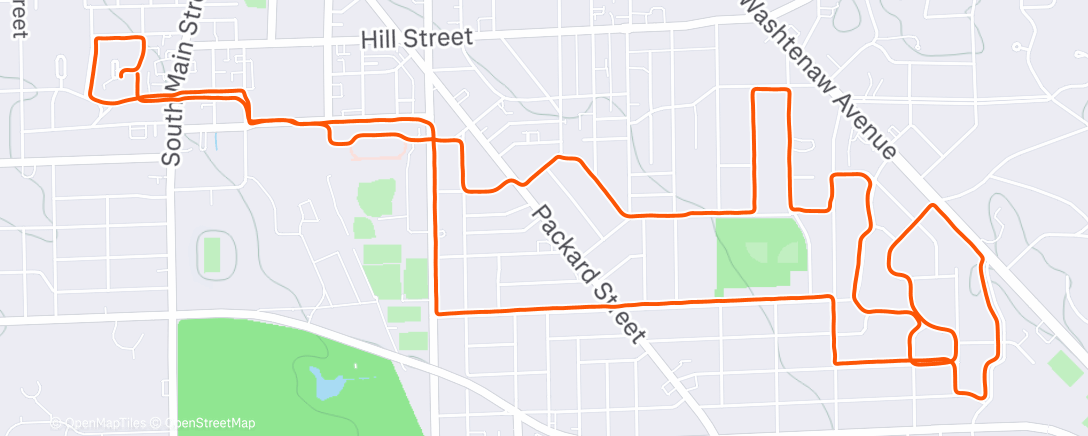 Map of the activity, Dinner jogs